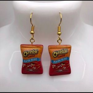 Cute Cheetos Chip Bag Earrings